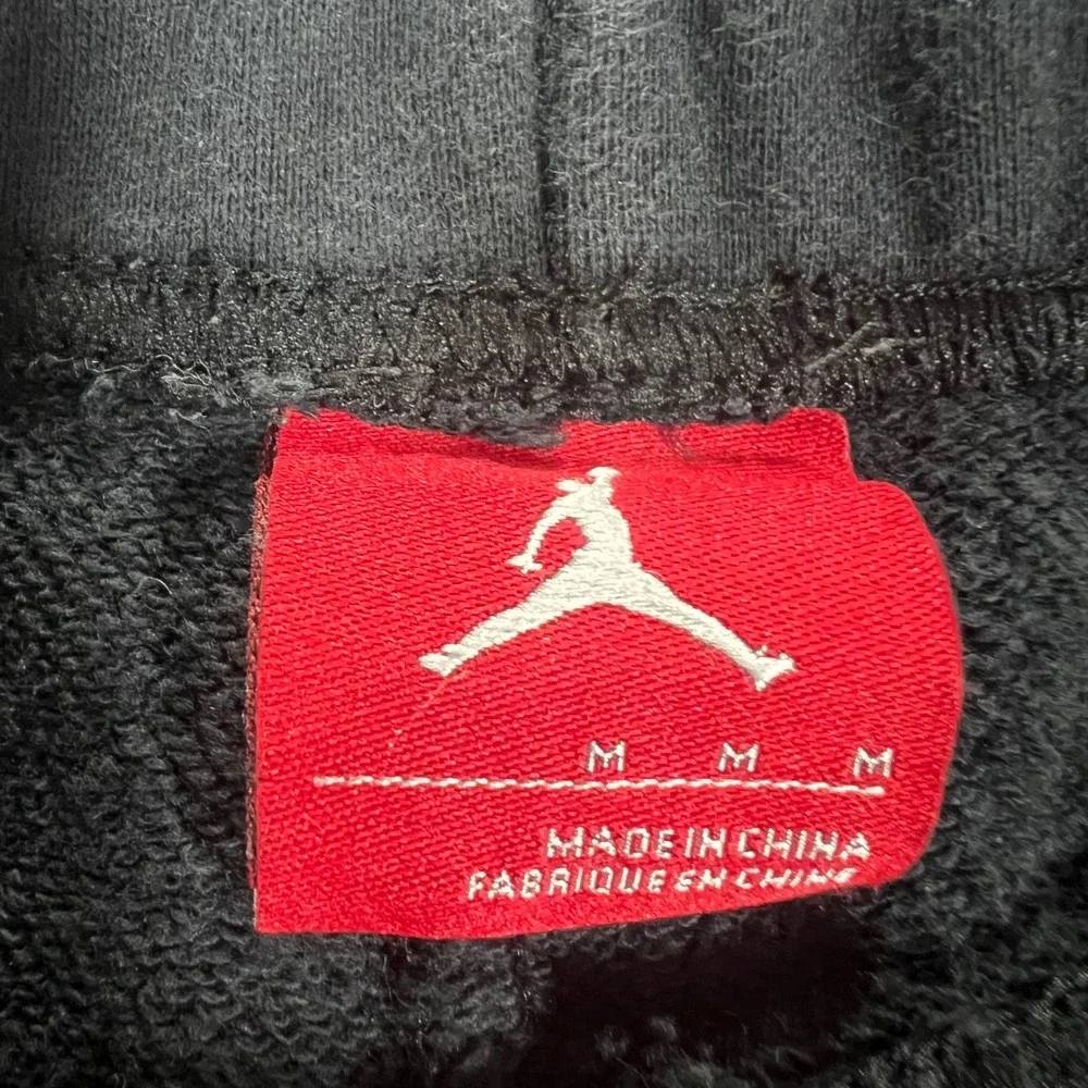 JORDAN Fleece Shorts Mens Medium Black 331588-010 Jumpman Cotton Athletic